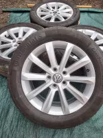 Nová Letní sada alu kol originál volkswagen Helsinki R17 3g0601025c vč. letních pneu 215/55/17 continental | ET41